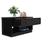 Tuhome Hamilton Storage Bench, Two Open Shelves, Two Drawers, Black ZLW7111 - alternate 3